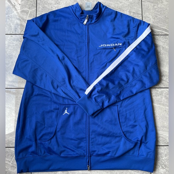 Jordan Other - Jordan Men’s Blue Full Zip Long Sleeve Sweatshirt Logo 100% Polyester Size 3XL